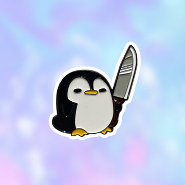Pin Pingüino con Cuchillo