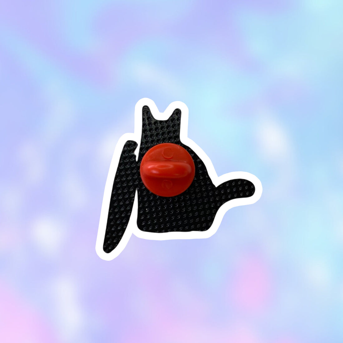 Pin Gato Negro Con Cuchillo